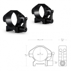 Hawke Кольца Precision Fast Release 30mm/Weaver/Low